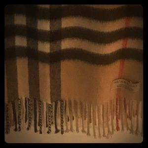 Burberry Scarf 71”x12” small flaw barely visible